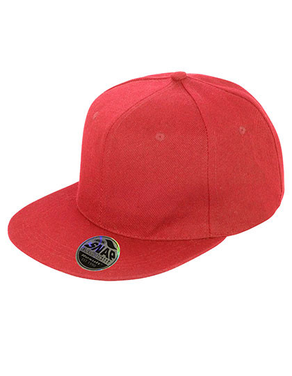 Result Headwear Bronx Original Flat Peak Snapback Cap Red