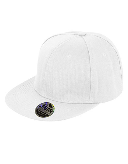 Result Headwear Bronx Original Flat Peak Snapback Cap White