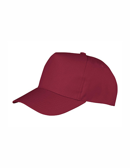 Result Headwear Junior Boston Printers Cap Burgundy
