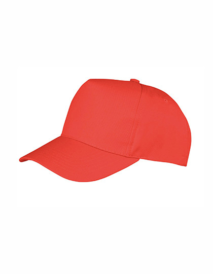Result Headwear Junior Boston Printers Cap Red