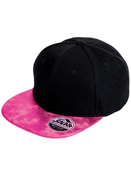 Result Headwear Bronx Flat Glitter Peak Snapback Cap Black