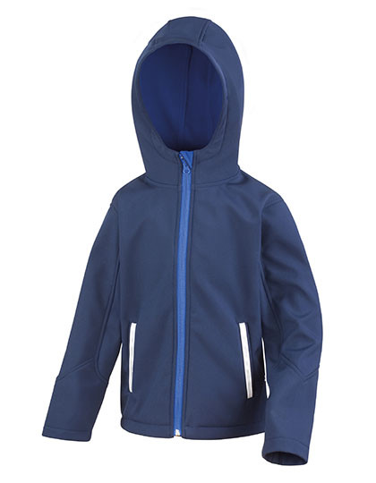Result Core Junior TX Performance Hooded Soft Shell Jacket Navy