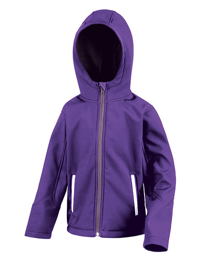 Result Core Junior TX Performance Hooded Soft Shell Jacket Purple