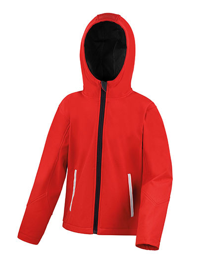 Result Core Junior TX Performance Hooded Soft Shell Jacket Red