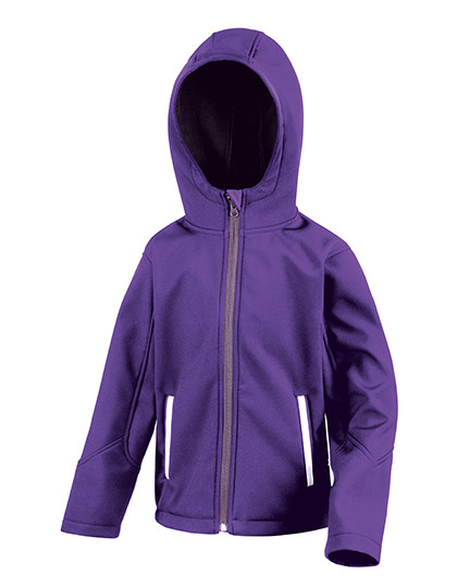 Result Core Youth TX Performance Hooded Soft Shell Jacket Purple