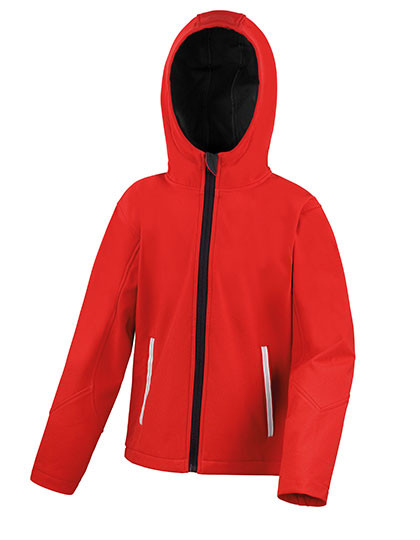 Result Core Youth TX Performance Hooded Soft Shell Jacket Red