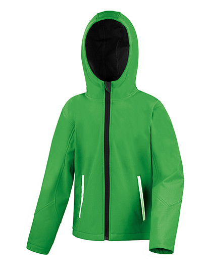 Result Core Youth TX Performance Hooded Soft Shell Jacket Vivid Green