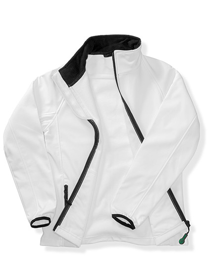 Result Genuine Recycled Men's Printable Softshell Jacket with Recycled Fleece Inner White
