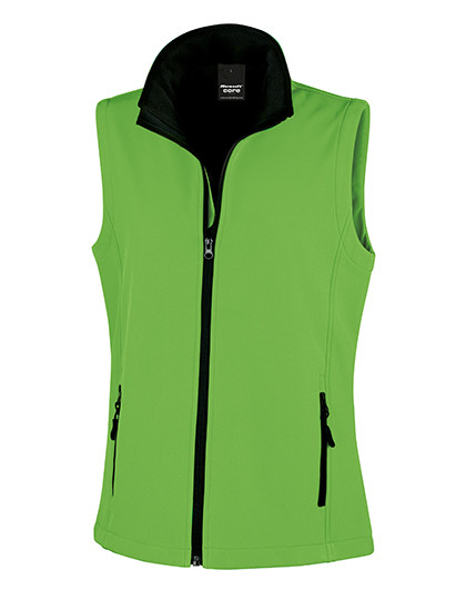 Result Core Women´s Printable Soft Shell Bodywarmer Vivid Green
