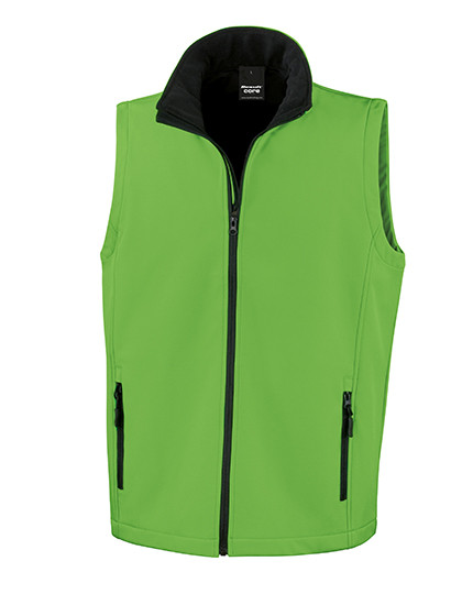 Result Core Printable Soft Shell Bodywarmer Vivid Green