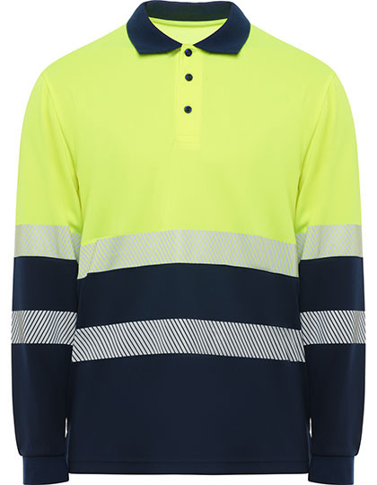 Roly Workwear Polo Shirt Vega Long Sleeve Navy Blue 55