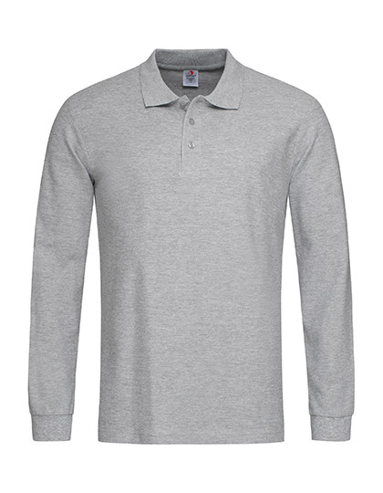 Stedman® Classic Polo Long Sleeve Grey Heather