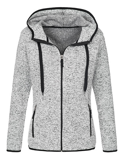 Stedman® Knit Fleece Jacket Women Light Grey Melange