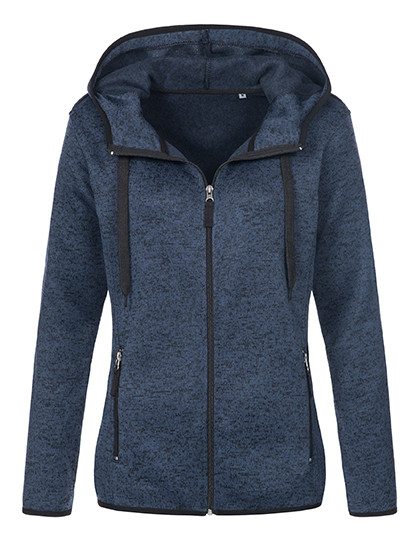 Stedman® Knit Fleece Jacket Women Marina Blue Melange