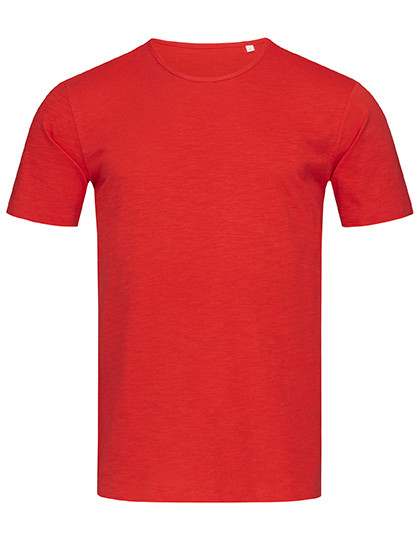 Stedman® Shawn Slub Crew Neck Crimson Red