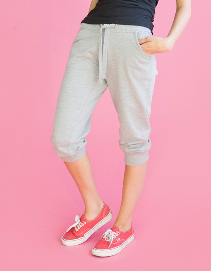 SF Women Ladies 3/4 Jog Pant Heather Grey