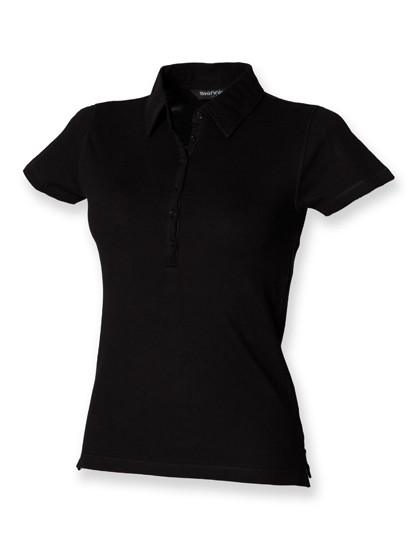 SF Women Women´s Short Sleeved Stretch Polo Black