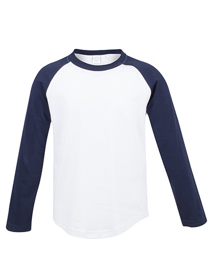 SF Minni Kids´ Long Sleeved Baseball T White