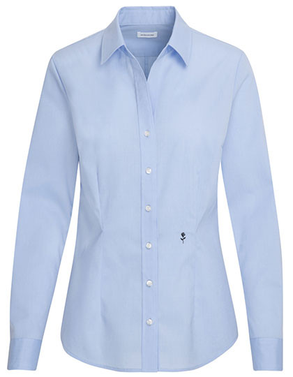 Seidensticker Women´s Blouse Slim Fit Long Sleeve Light Blue