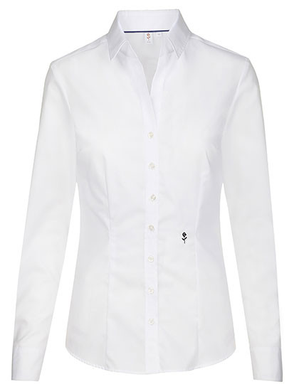 Seidensticker Women´s Blouse Slim Fit Long Sleeve White