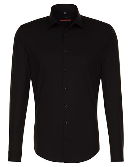 Seidensticker Men´s Shirt Slim Fit Long Sleeve Black