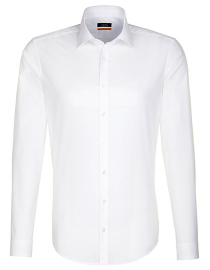 Seidensticker Men´s Shirt Slim Fit Long Sleeve White