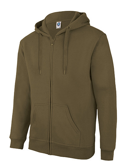 Starworld Zip Through Hooded Sweat Jacket Khaki