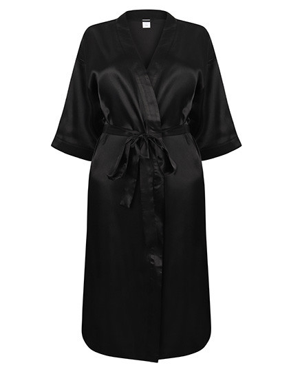 Towel City Ladies´ Satin Robe Black