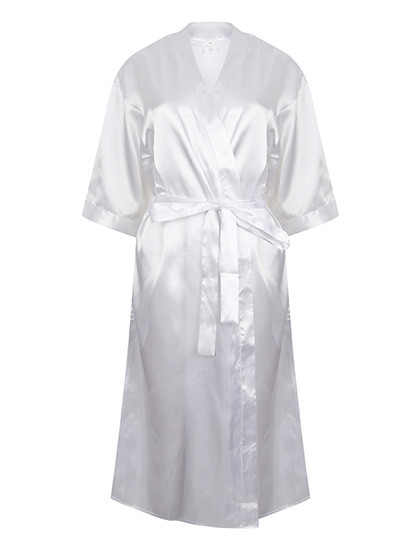 Towel City Ladies´ Satin Robe White