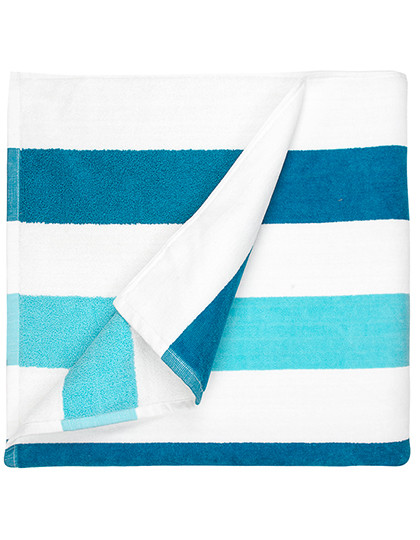The One Towelling® Beach Towel Stripe Petrol