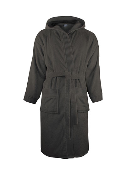 The One Towelling® Bathrobe Hooded Anthracite