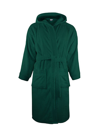 The One Towelling® Bathrobe Hooded Dark Green