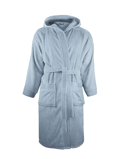 The One Towelling® Bathrobe Hooded Light Blue
