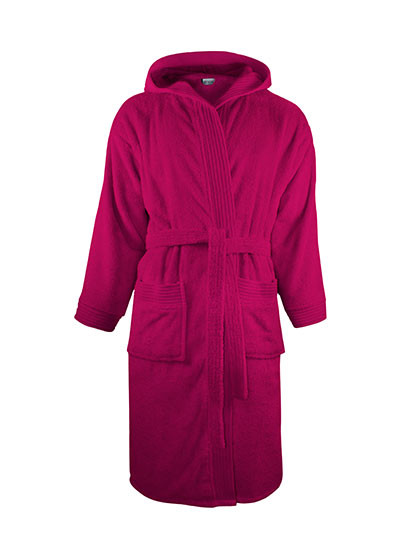 The One Towelling® Bathrobe Hooded Magenta