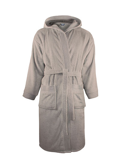 The One Towelling® Bathrobe Hooded Taupe