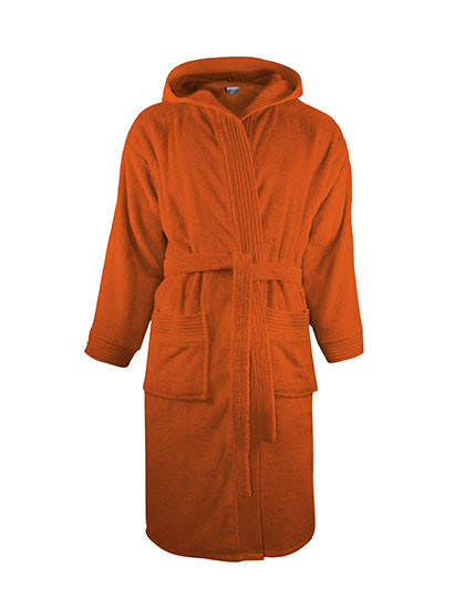The One Towelling® Bathrobe Hooded Terra Spice