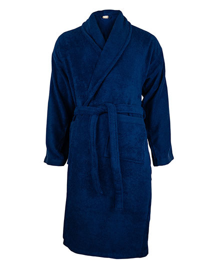 The One Towelling® Organic Bathrobe Navy Blue