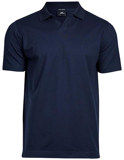 Tee Jays Luxury Stretch V-Neck Polo Navy