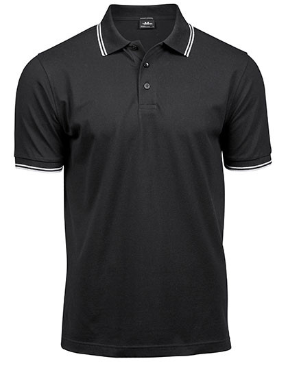 Tee Jays Men´s Luxury Stripe Stretch Polo Black