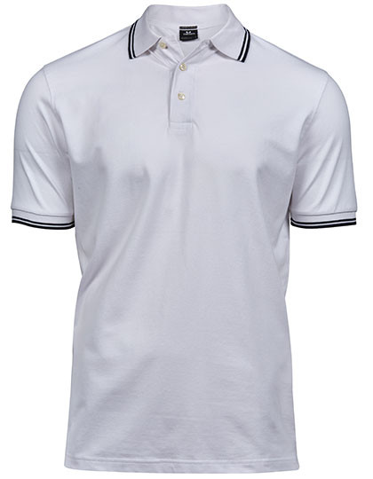 Tee Jays Men´s Luxury Stripe Stretch Polo White