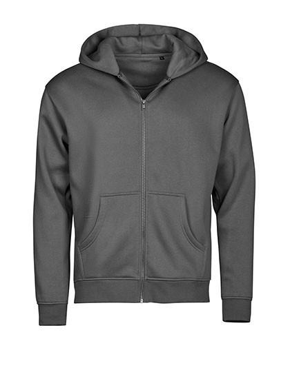 Tee Jays UNLABELED Hooded Full Zip Sweatshirt Powder Grey