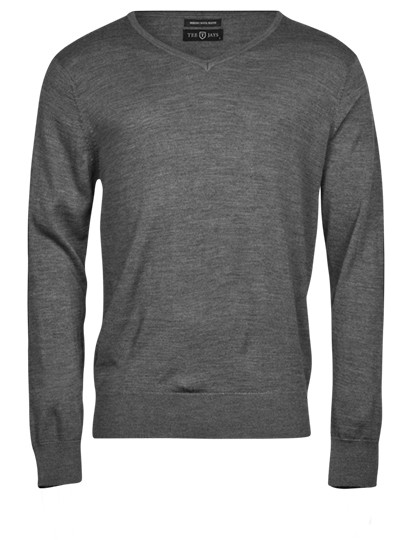 Tee Jays Men´s V-Neck Sweater Grey Melange