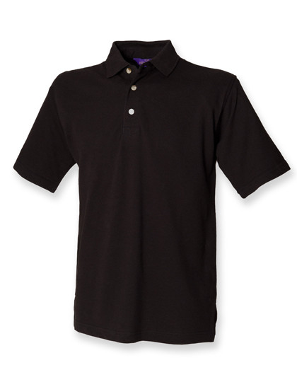 Henbury Classic Cotton Piqué Polo Shirt Black