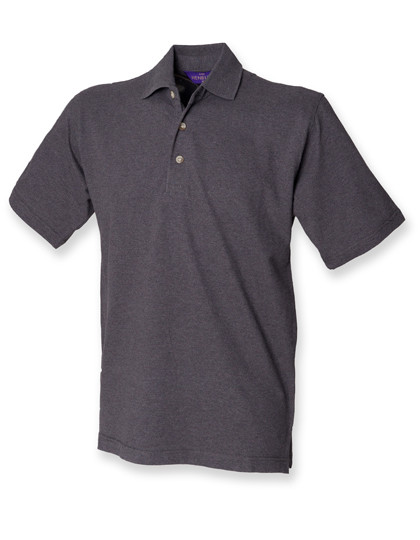 Henbury Classic Cotton Piqué Polo Shirt Charcoal