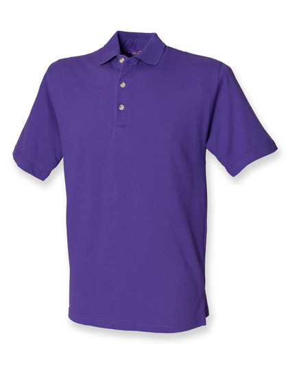 Henbury Classic Cotton Piqué Polo Shirt Purple