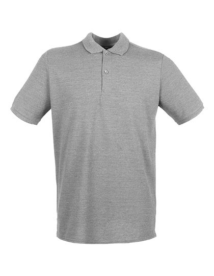 Henbury Men´s Micro-Fine Piqué Polo Shirt Heather Grey