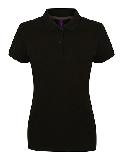 Henbury Ladies´ Micro-Fine-Piqué Polo Shirt Black