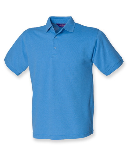 Henbury Men´s 65/35 Classic Piqué Polo Shirt Mid Blue