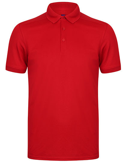 Henbury Men´s Slim Fit Stretch Polo Shirt + Wicking Finish Red