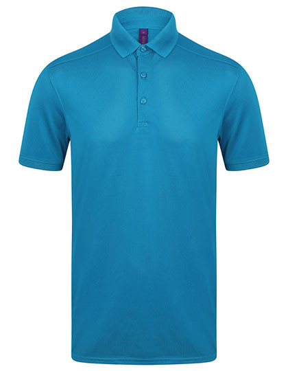 Henbury Men´s Slim Fit Stretch Polo Shirt + Wicking Finish Sapphire Blue